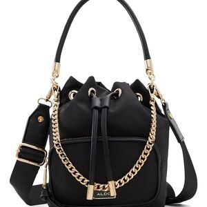 ALDO Black and Gold Women's Bucket Bag